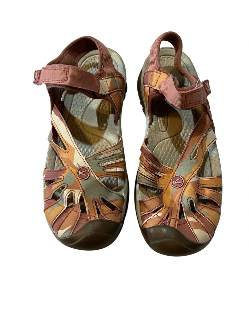 KEEN Rose Sport Sandals Multicolor Camo Print Women’s Size 8 Comfort Hiking Walk